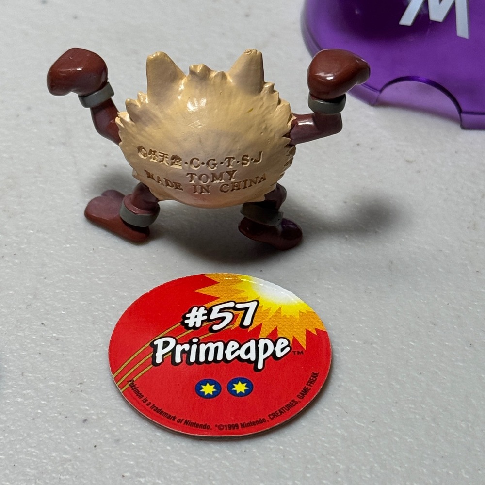 1997 POKEMON Tomy Monster Collection Mankey #56 Primeape #57 Poke Ball Discs NM - Picture 5 of 6